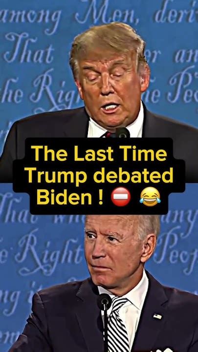 The last time Biden and Trump debated .